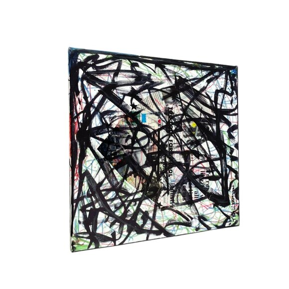 Trevor Williamson Abstract Mixed Media Art On Canvas Wall Decor Painting - Picture 2 of 6